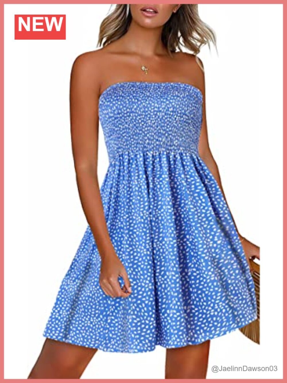 Women's Strapless Floral Sundress Sleeveless Boho Beach Cover Up